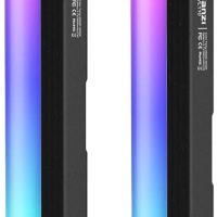 ULANZI VL110 2 Pack Handheld Light Wand, 360° RGB LED Video Light for Photography, 2600mAh Rechargeable RGB Tube Light for Shooting, 2500-9000K Dimmable Camera Light w LCD, Support Magnetic Attraction
