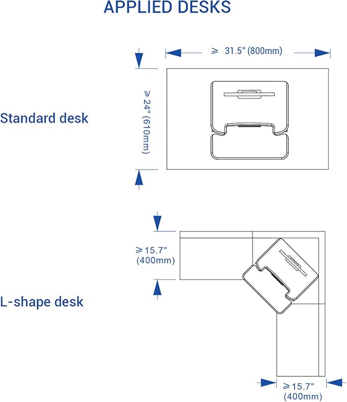FLEXISPOT 28 inch Standing Desk Converter | Height Adjustable Stand Up Desk Riser, Black Home Office Desk Workstation for Dual Monitors and Laptop - Image 8